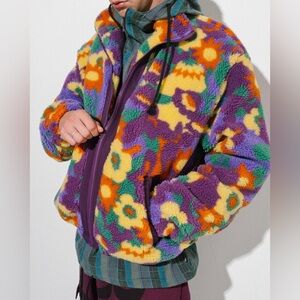 Insomniac LTD Floradelic fleece zip up jacket